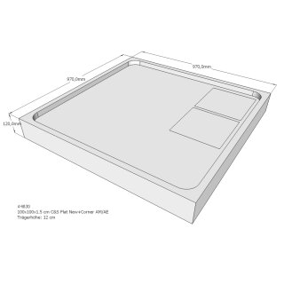 Schröder Duschwannenträger für Flat E 100x100