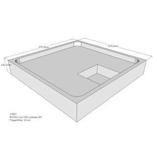 Schröder Duschwannenträger für Lantana E 90x90