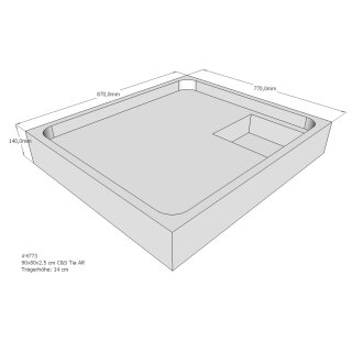 Schröder Duschwannenträger für Tia E 90x80