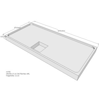 Schröder Duschwannenträger für Flat New E 190x90