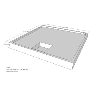 Schröder Duschwannenträger für Flat New E 120x120