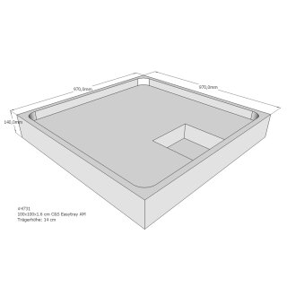 Schröder Duschwannenträger für Easytray E 100x100