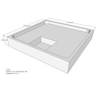 Schröder Duschwannenträger für Easytray E 90x90
