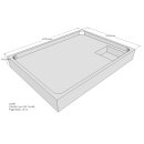 Schröder Duschwannenträger für Tia E 120x90