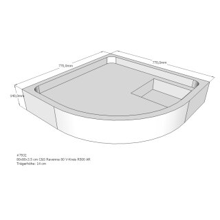 Schröder Duschwannenträger für Ravenna R 80x80