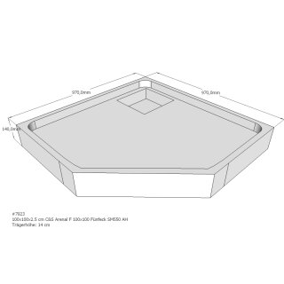 Schröder Duschwannenträger für Arenal F 100x100