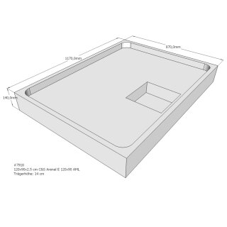 Schröder Duschwannenträger für Arenal E 120x90