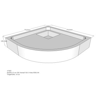 Schröder Duschwannenträger für Arenal R 80x80 R50