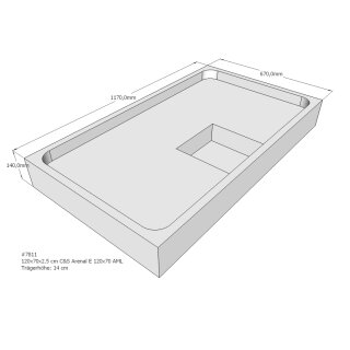 Schröder Duschwannenträger für Arenal E 120x70