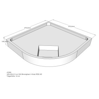 Schröder Duschwannenträger für Adria R 100x100