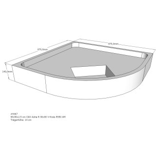 Schröder Duschwannenträger für Adria R 90x90