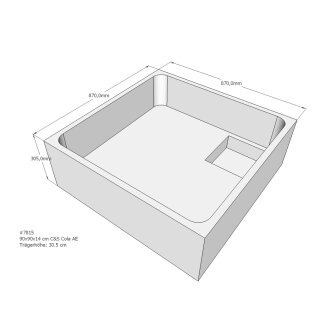 Schröder Duschwannenträger für Cola E 90x90