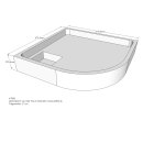 Schröder Duschwannenträger für Tino R 100x100