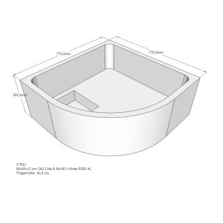 Schröder Duschwannenträger für Cola R 80x80