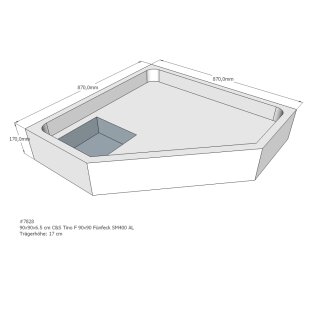 Schröder Duschwannenträger für Tino F 90x90