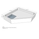 Schröder Duschwannenträger für Tino F 90x90