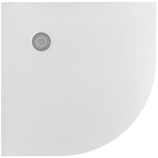 Schröder Viertelkreisduschwanne Stoneflat R 100x100x2 cm R 55 cm, weiß