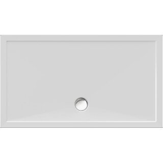Schröder Viereckduschwanne Deepstone E 140x80x2 cm weiß