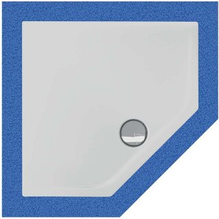 Schröder 5-Eckduschwanne Adria F 90x90x2,5 cm weiß, inkl. CS-Finish-Dichtsystem
