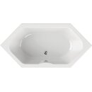 Schröder 6-Eckwanne Una 189x90x44,5 cm weiß