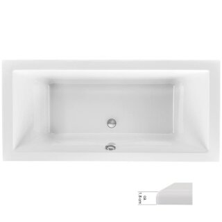 Schröder Rechteckwanne Malibu Plus Slim 170x80x46,5 cm weiß