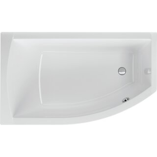 Schröder Raumsparwanne Flo links 160 x 95 x 45,5 cm weiß