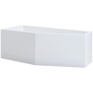 Schröder Raumsparwanne Lupor 180x80x44/60 cm links weiß