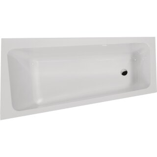 Schröder Raumsparwanne Tiga 150x80x40 cm weiß Ausführung links