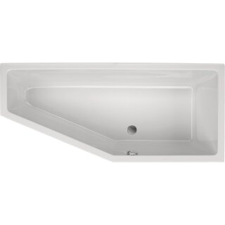 Schröder Raumsparwanne Lupor rechts 180x80x44 cm weiß