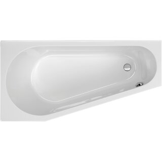 Schröder Raumsparwanne Hiddensee links 160x80x39,5 cm weiß