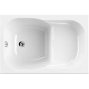 Schröder Sitzwanne Dobra 105x70x42/17,5 cm weiß