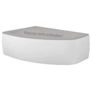 Schröder Schürze zur Raumsparwanne Kameleon links weiß