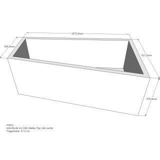 Schröder Badewannenträger für Malibu Top 160 rechts