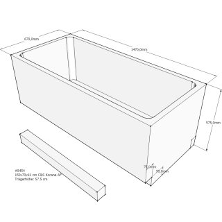 Schröder Badewannenträger für Korana 150x70