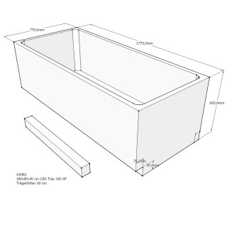 Schröder Badewannenträger für Tulu 180x80