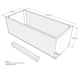 Schröder Badewannenträger für Tulu 170x75