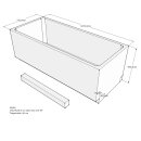 Schröder Badewannenträger für Tulu 170x75