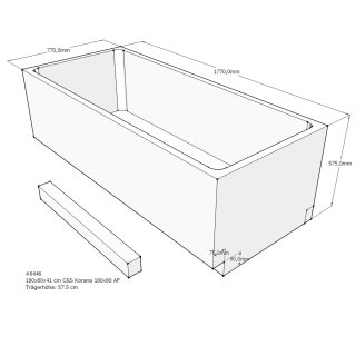 Schröder Badewannenträger für Korana 180x80