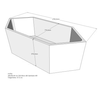 Schröder Badewannenträger für Bora 180