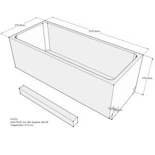 Schröder Badewannenträger für Aquaria 160