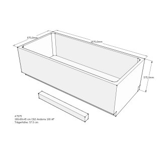 Schröder Badewannenträger für Andorra 190