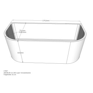 Schröder Badewannenträger für Lupor 180x80 Vorwandwanne