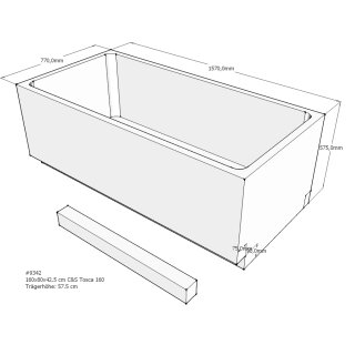 Schröder Badewannenträger für Tosca 160