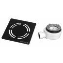 FLEXIA Duschwannensiphon, 90mm, DN40, schwarz