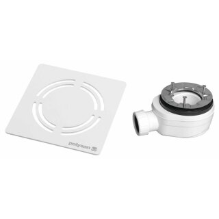 FLEXIA Duschwannensiphon, 90mm, DN40, weiss