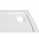 TECMI Gussmarmor-Duschwanne, Viertelkreis 90x90x3 cm, R55 mit Wannenfüssen