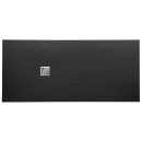 MITIA Gussmarmor-Duschwanne, Rechteck 140x90x3 cm, schwarz