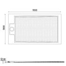 EMA Gussmarmor-Duschwanne, Rechteck 110x90x3 cm