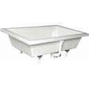 DEEP Rechteck-Duschwanne 160x75x26cm, tief, weiss