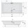 DEEP Rechteck-Duschwanne 140x75x26cm, tief, weiss mit Rahmengestell